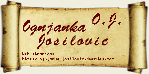 Ognjanka Jošilović vizit kartica